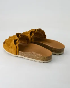 Rocio Serraje Volante Pantoletten in Braun