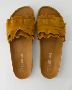 Rocio Serraje Volante Pantoletten in Braun