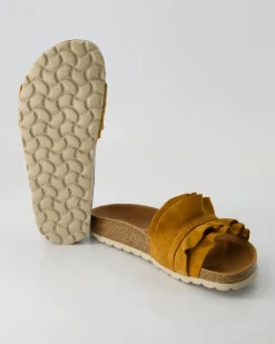 Rocio Serraje Volante Pantoletten in Braun