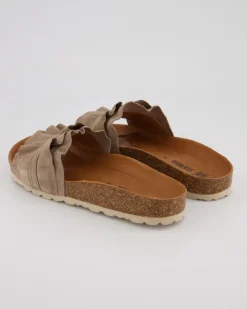 Rocio Serraje Volante Pantoletten in Grau