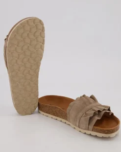 Rocio Serraje Volante Pantoletten in Grau