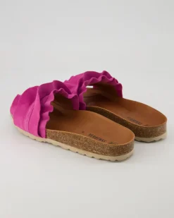 Rocio Serraje Volante Pantoletten in Pink