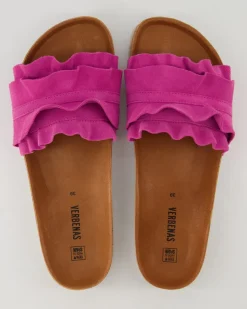 Rocio Serraje Volante Pantoletten in Pink