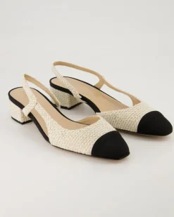 Rosette Slingpumps in Beige