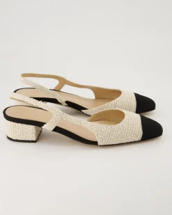 Rosette Slingpumps in Beige