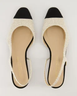 Rosette Slingpumps in Beige