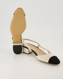 Rosette Slingpumps in Beige