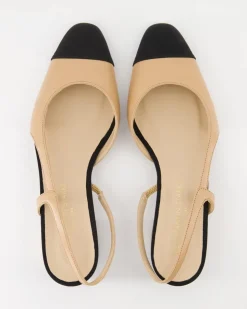 Rosette Slingpumps in Beige