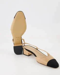 Rosette Slingpumps in Beige