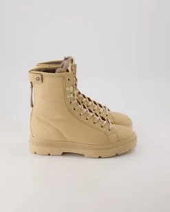 Schnürstiefelette Winterstiefel in Beige