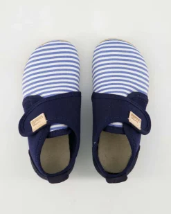 Sigi Streifchen Hausschuhe in Blau