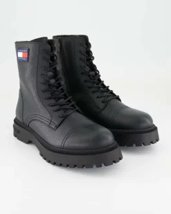 TJM Lace Up Mid Boot Tumbled Stiefeletten in Schwarz
