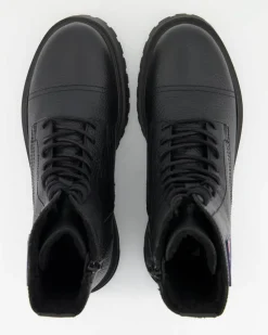TJM Lace Up Mid Boot Tumbled Stiefeletten in Schwarz