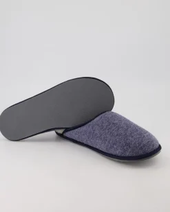 Trendy Filz Hausschuhe in Blau