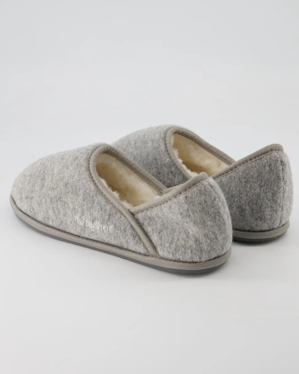 Trendy Filz Hausschuhe in Grau