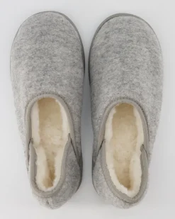 Trendy Filz Hausschuhe in Grau