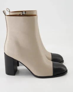 Vitello Tortora / Mousse Nero Stiefeletten in Beige