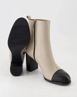 Vitello Tortora / Mousse Nero Stiefeletten in Beige