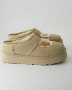 W Bea Mary Jane Pantoletten in Beige