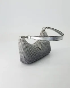 Zalina Mini Top Zip Shldr Bag Umhängetasche in Silber