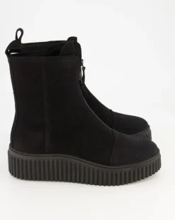 Zipper Bootie Stiefeletten in Schwarz